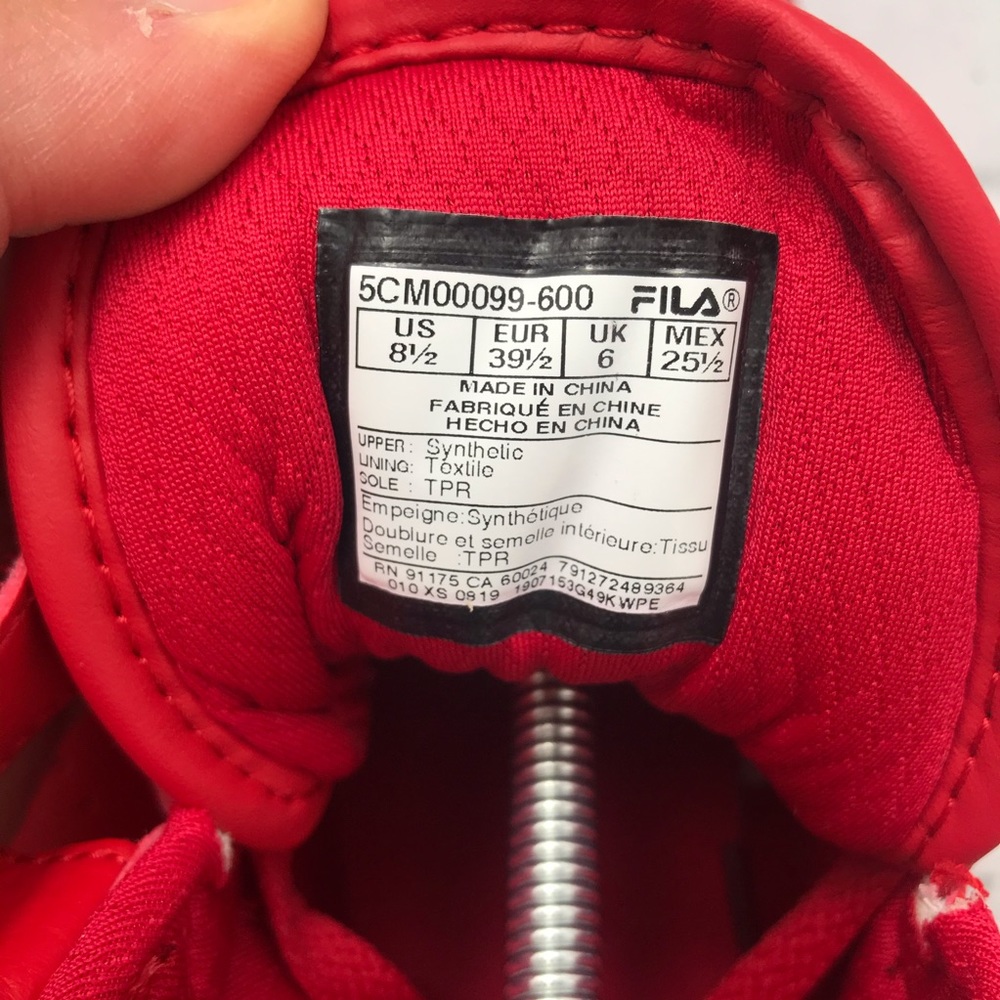 NEW FILA Vulc 13 Mid Red - Picture 8 of 8